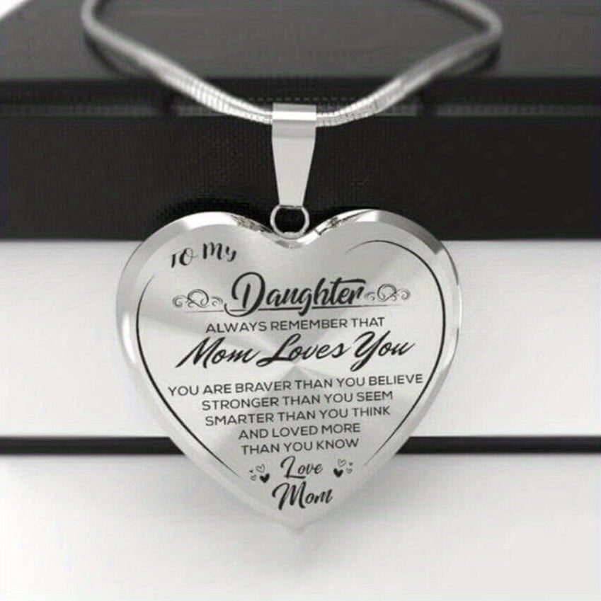 Peach Heart Necklace Your Love Will Not Stop Women Jewelry