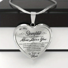 Peach Heart Necklace Your Love Will Not Stop Women Jewelry