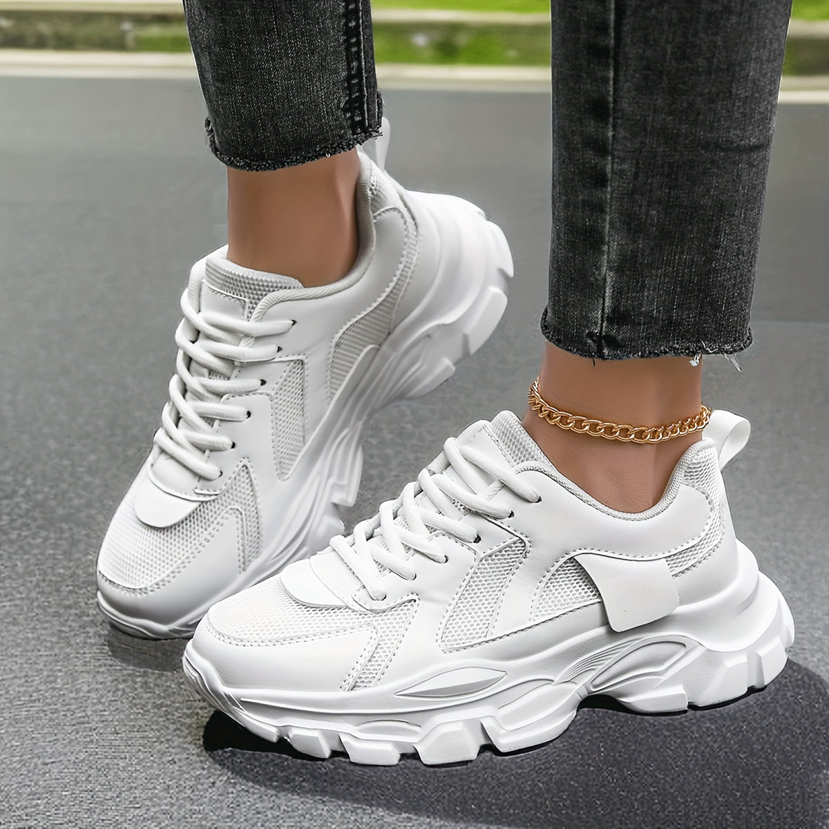 Women's Breathable Sport Shoes for Jogging Tennis Gym