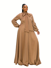  Knot Front Maxi Party Dress