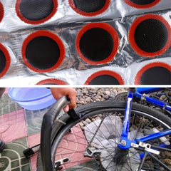 48pcs Circular Bike Tire Repair Films Inner Tube Cold Repair Cycling Access