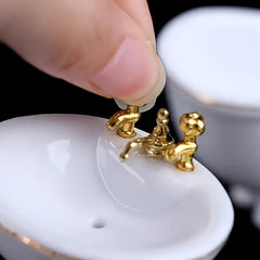 1:12 Mini Dollhouse Bathroom Sink with Faucet Realistic Micro Landscape Props