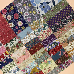 50pcs Dark Fabric for Handmade&Cloth DIY