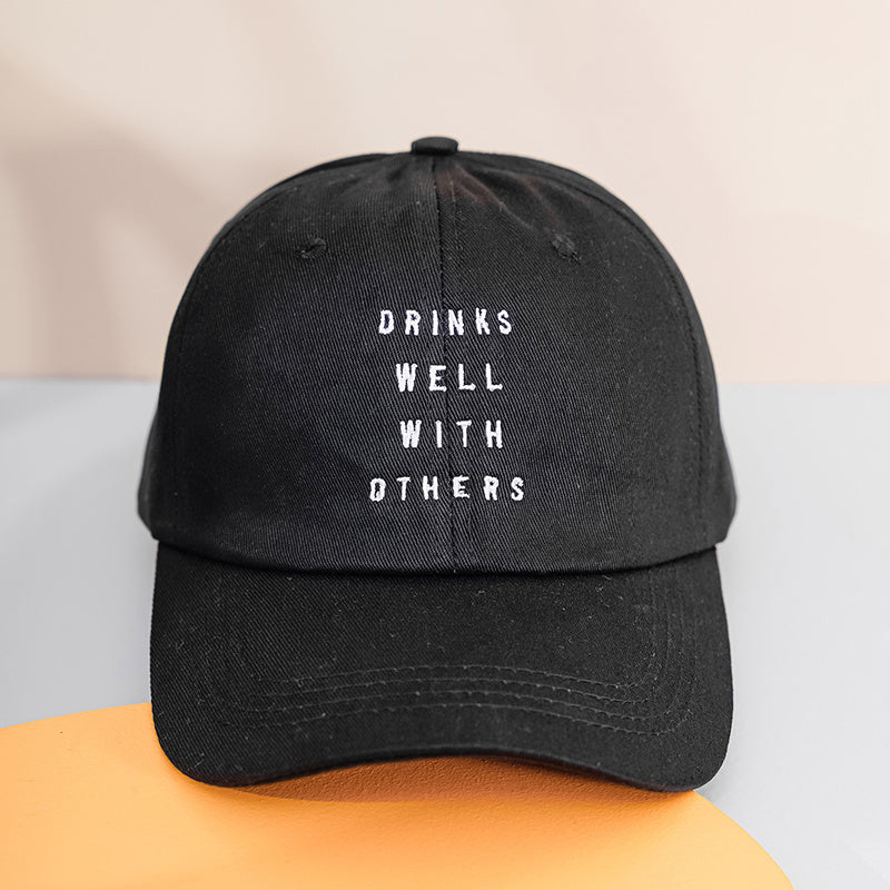 Letters Embroidery Baseball Cap Outdoor Adjustable Hat For Women