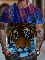 Men's Graphic Print Building Blocks T-shirt for Summer