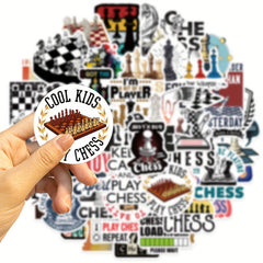 50pcs Cartoon Chess Game Series Stickers for Laptop Helmet Water Cup Decoration