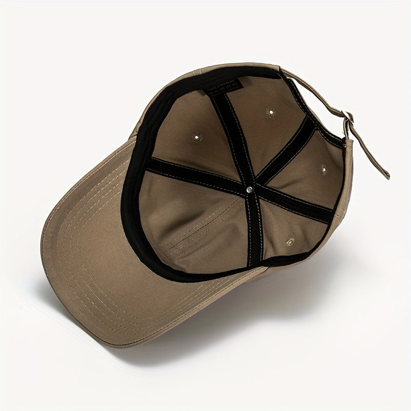 Embroidered Letter Retro Peaked Cap Soft Top Sun Hat