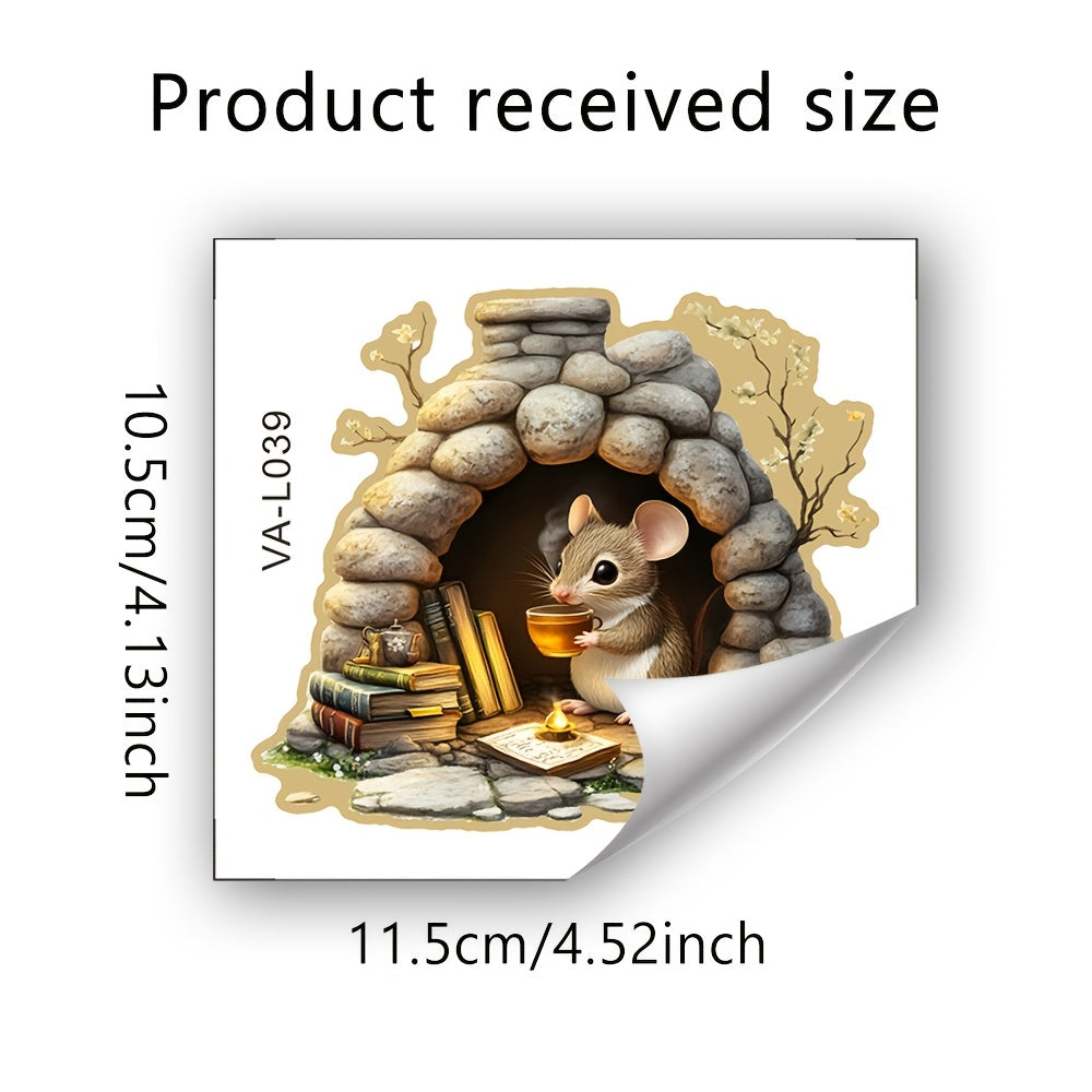 Mouse Hole Removable Waterproof Sticker for Wall Decor