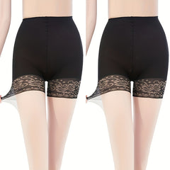2 Pack Sheer Colorblock High Waist Pantyhose Footed Stockings