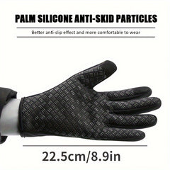 Men's Winter Cycling Gloves Touch Screen Compatible Warm Windproof Full Finger