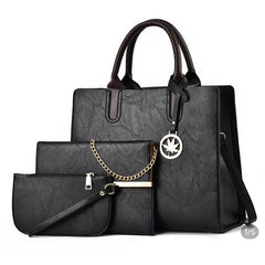 Women's Handbag Set Faux Leather Shoulder Bag & Crossbody Bag & Clutch Purse