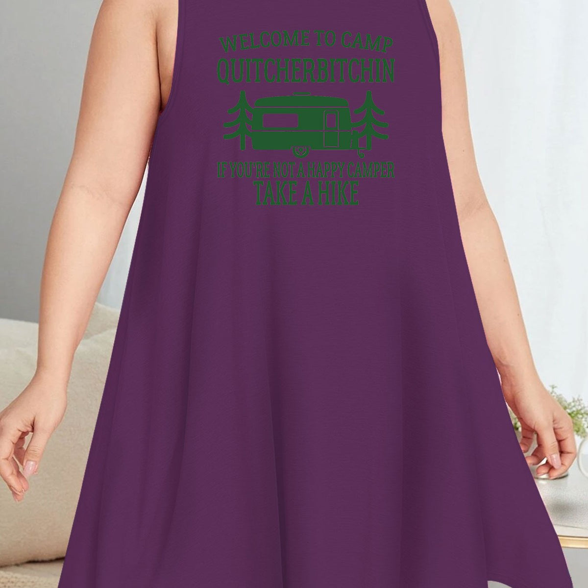  Nightdress Women's Slogan Print Sleep Dress