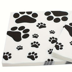 20pcs Dog Paw Prints Birthday Party Supplies Animal Theme Decorations