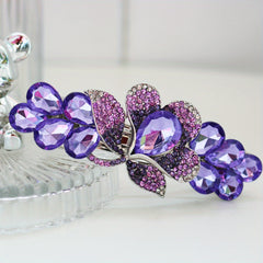 Rhinestone Braid Hair Clip Back Head Hair Clip Large Ponytail Clip