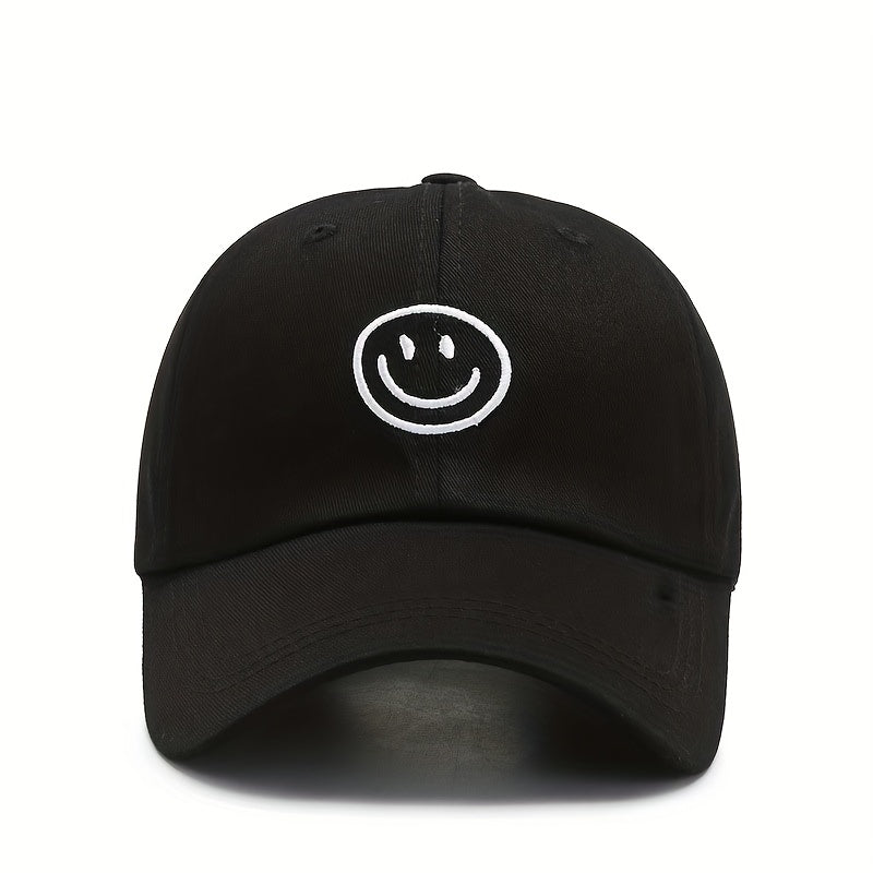 Smiling Face Embroidery Baseball Cap Lightweight Dad Hats