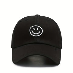 Smiling Face Embroidery Baseball Cap Lightweight Dad Hats