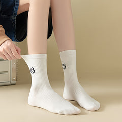 5 Pairs Women's Cartoon Print Socks Stockings