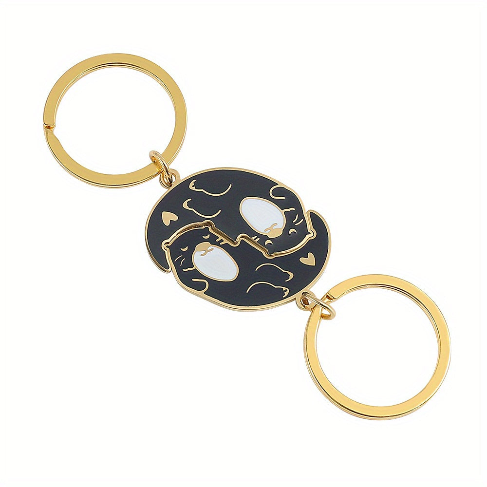 Couple Zinc Alloy Keychain Romantic Gift Anniversary Birthday Accessories Men