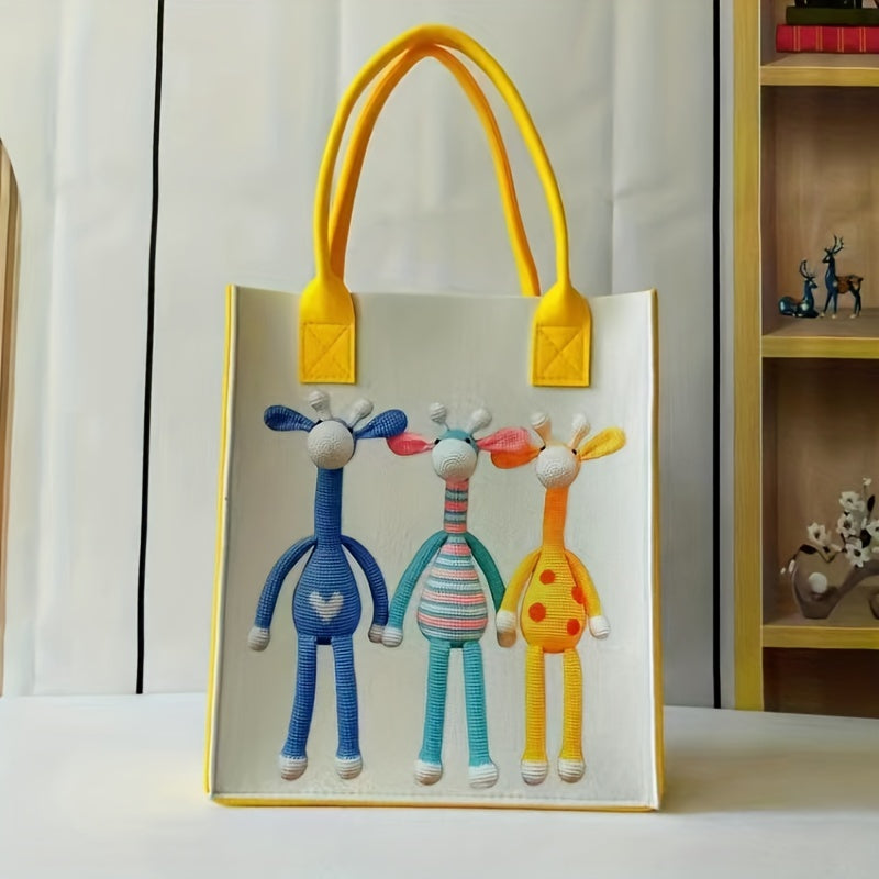 Cartoon Style Student Briefcase for Commuting and Shopping