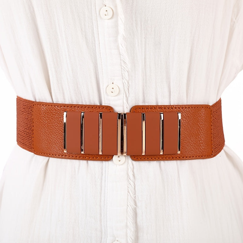 Women Jumpsuit Elastic Stretch Wideband Belted Girdle Belt