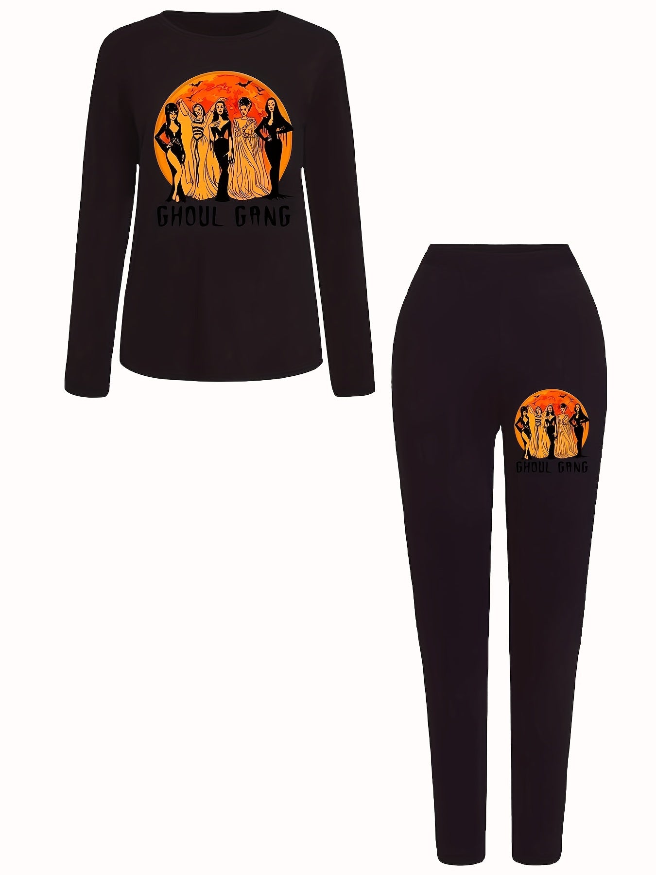  Halloween Casual Outfits Two Piece Set
