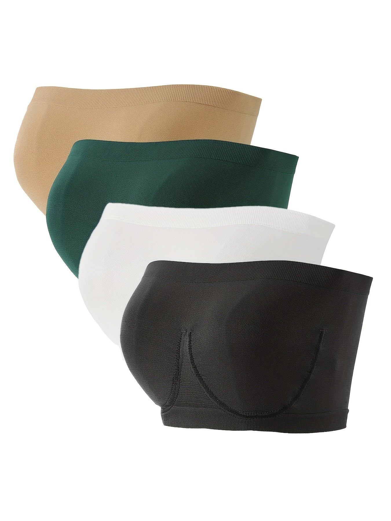 4pcs Strapless Bandeau Bras Soft Stretch Everyday Bra Women's Lingerie