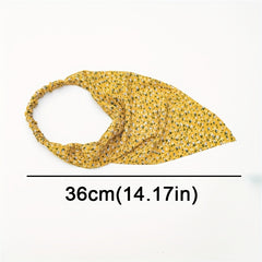 Women's Triangle Towel Elastic Hairband Floral Head Scarf Hair Band Boho Style