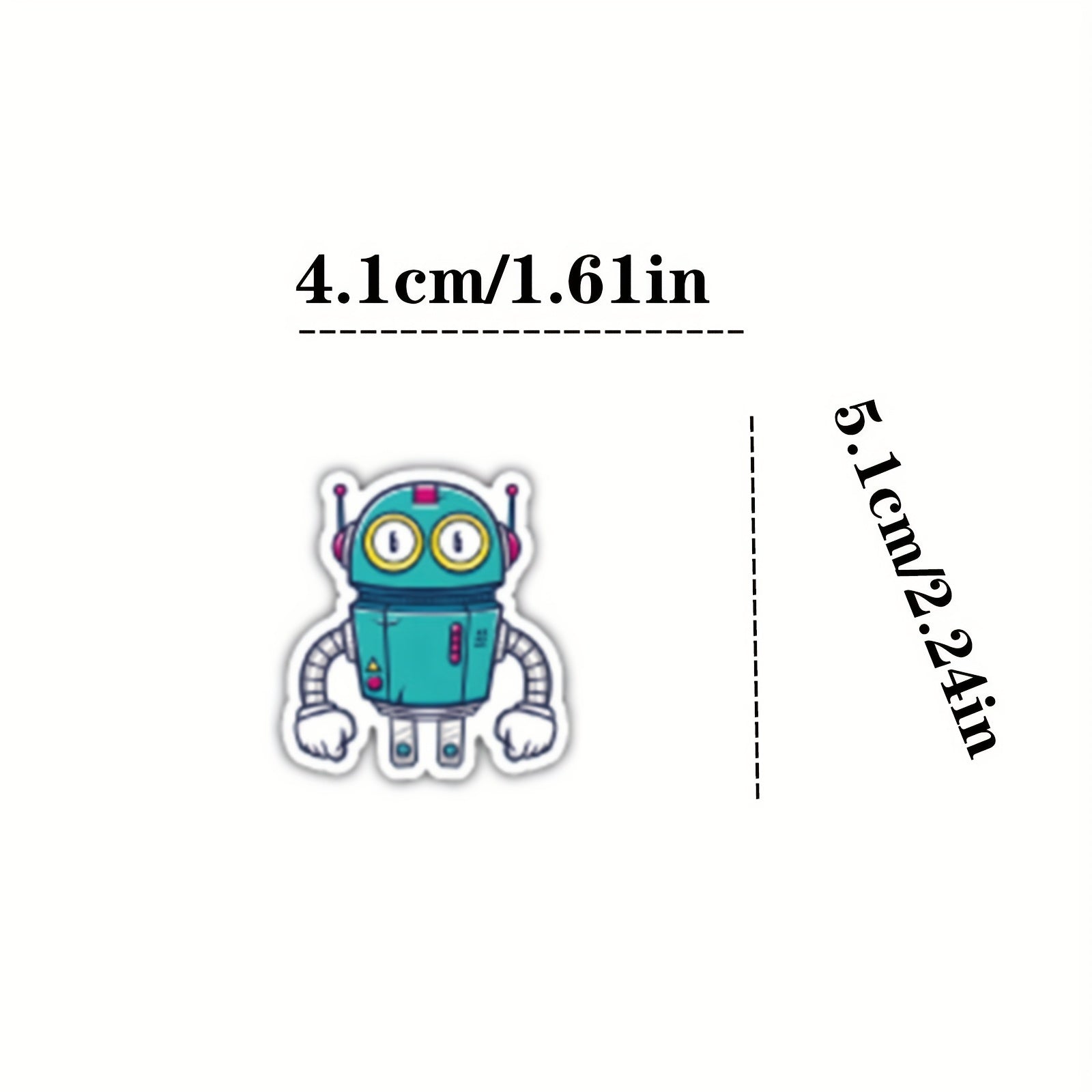 60pcs Robot Stickers Waterproof Vinyl Decal Stickers