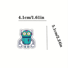 60pcs Robot Stickers Waterproof Vinyl Decal Stickers