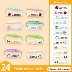 Custom Reusable Waterproof Name Tags with Hanging Rope Buckles