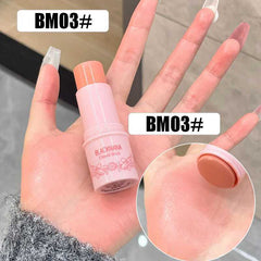 Peach Creamy Blush Stick Velvet Matte Pink Cheek Makeup