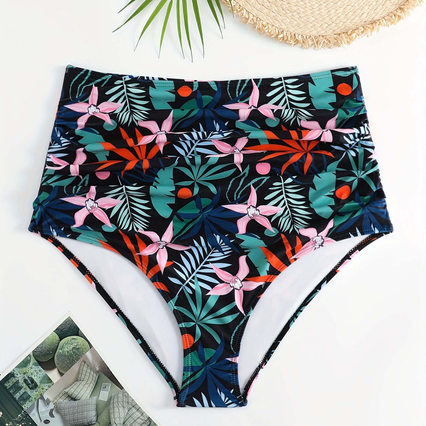  Vacay Bikini Bottoms High Waisted Ruched Beach Panty