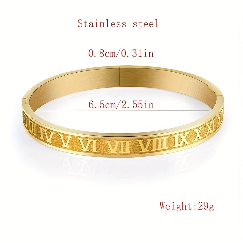 Stainless Steel Golden Men's Bangle