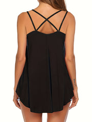 Cutout Straps Tank Top Sleeveless Summer Top
