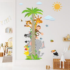 Cartoon Giraffe Monkey Elephant Wall Sticker