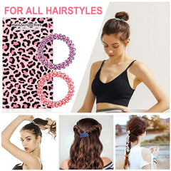 8pcs Spiral Hair Ties Hair Bands Coil Y2K Hair Accessories For Active Women