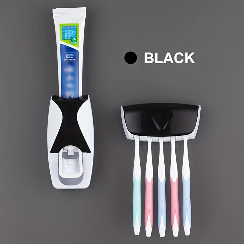 Automatic Toothpaste Dispenser and Toothbrush Holder