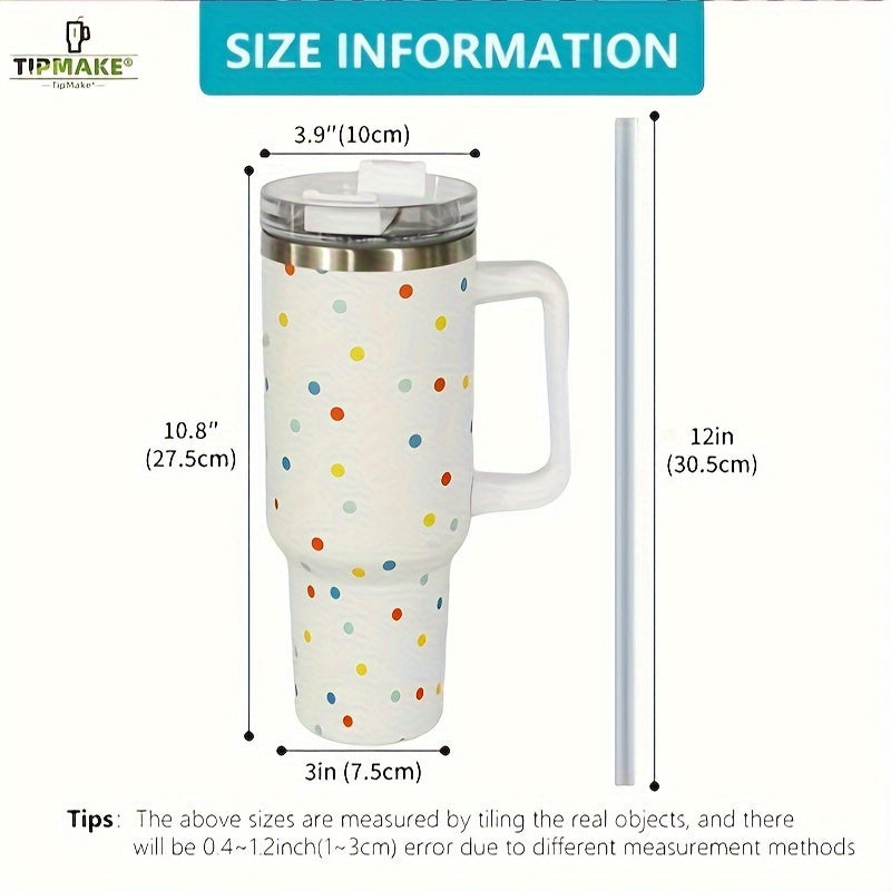 40 Oz Stainless Steel Spot Pattern Water Bottle for Outdoor Sports