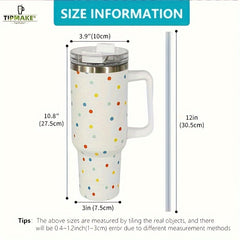 40 Oz Stainless Steel Spot Pattern Water Bottle for Outdoor Sports