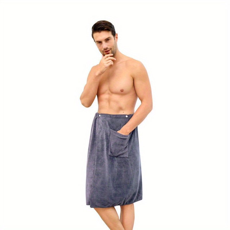 Men's Wearable Coral Velvet Bath Skirt Quick Drying Towel