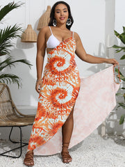  Tie Dye Wrap Cover Up Dress