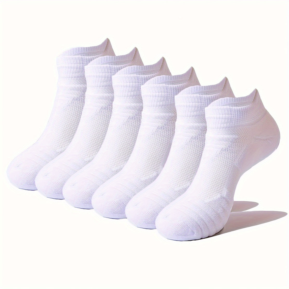 3 Pairs Men's Mid Crew Sport Socks Absorbent Breathable for Basketball Running