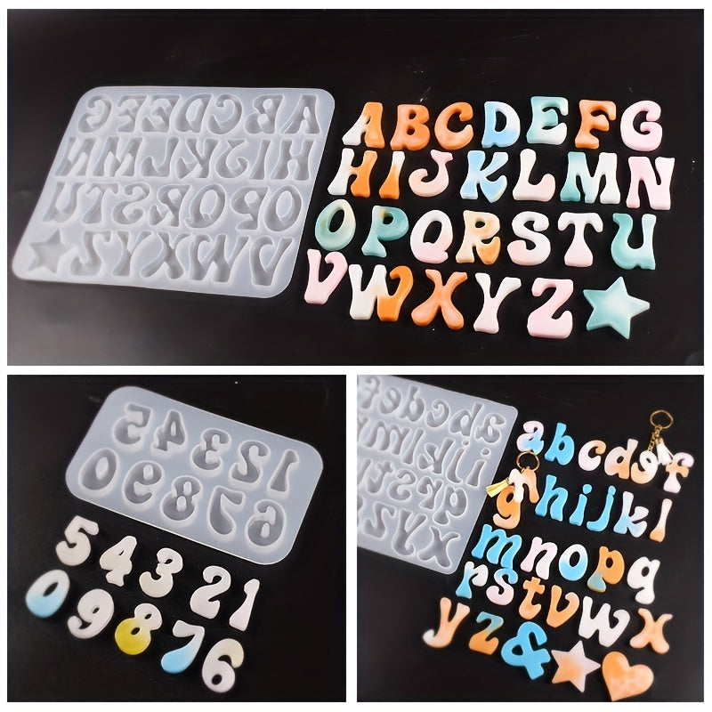 Crystal Drip Gel Mirror Case Number Keychain Molds