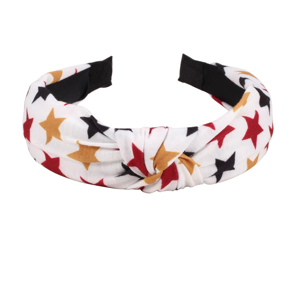 American Flag Headband Women Girls 4th of July Patriotic Bow Wide Yoga Band