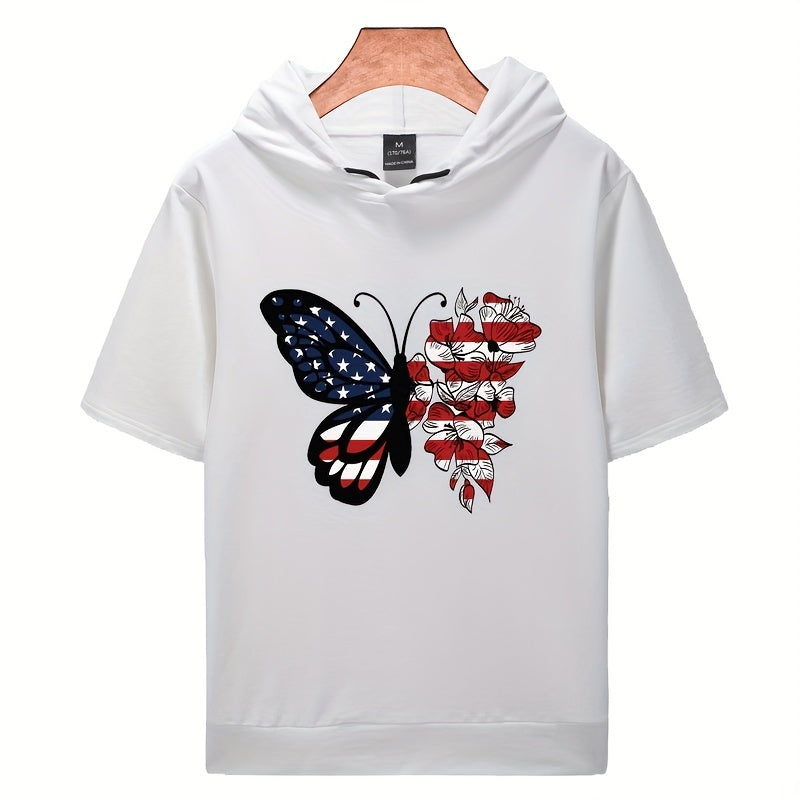 Flag Butterfly Iron On Patches For Clothing Pillow Bag Sticker