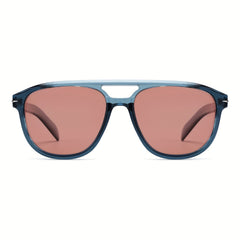 OUWEN Polarized Aviator Sunglasses Crystal Frame Dark Red Lenses