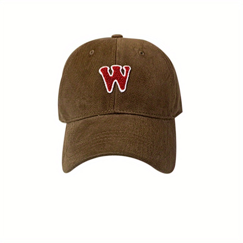 W Embroidery Baseball Cap Casual Women Sun Hat Outdoor Sunscreen Sports Hats