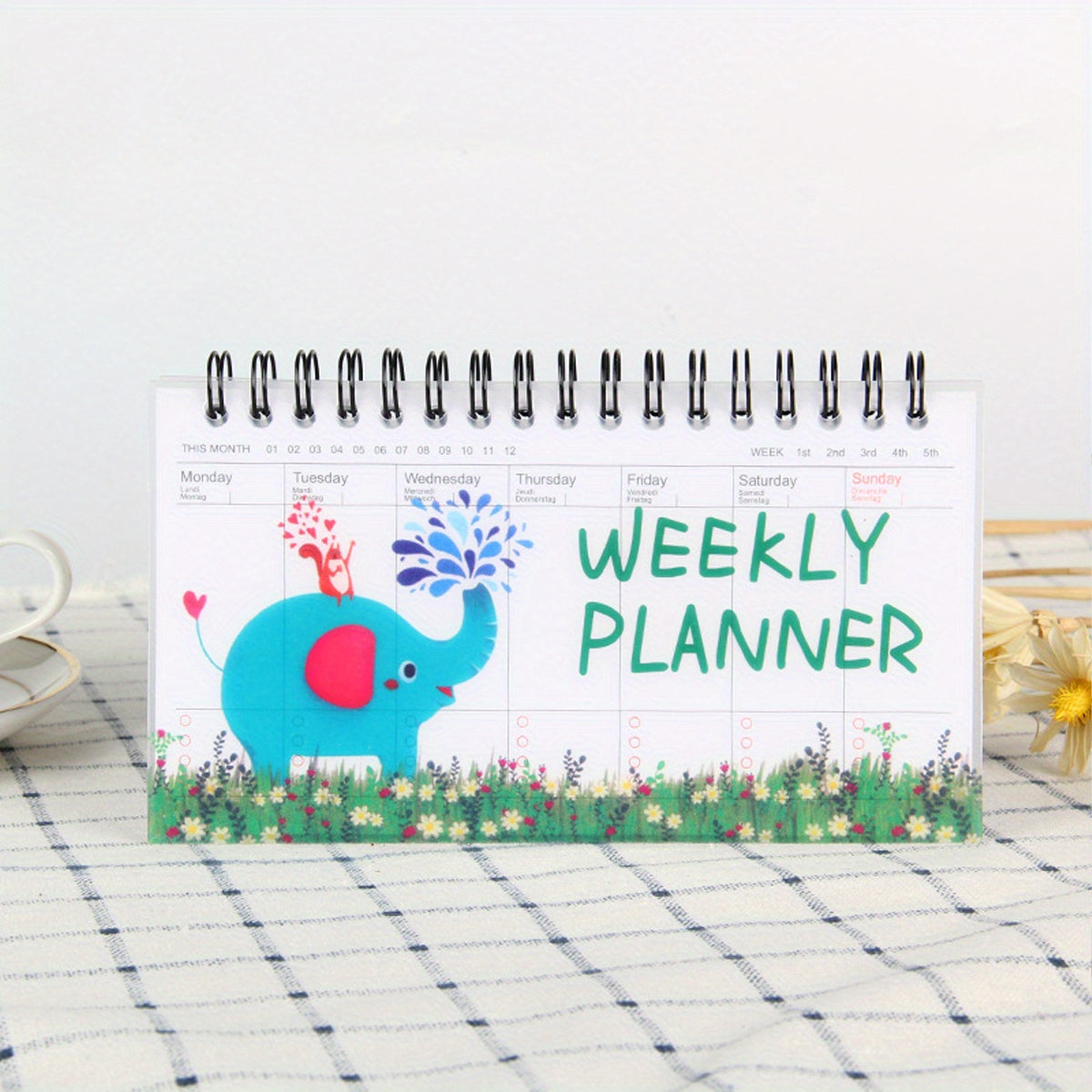 One Week Planner Schedule Book Student Portable Coil Flip Notepad