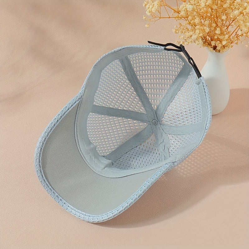 Mesh Hollow Breathable Trucker Hat Unisex Sunscreen Baseball Cap