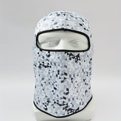 Camouflage Plaid Pullover Hat Men's Sun Protection Mask Hat